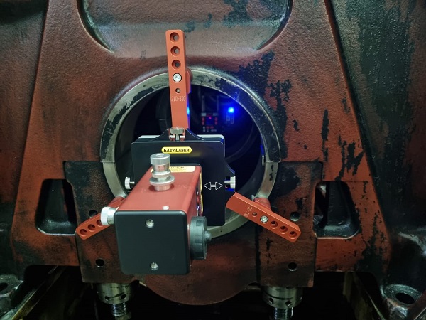Laser Alignment Bearing Pocket with Crankshaft Machine MAN 6L2330